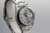 1999 Rolex Explorer II 16570 with White SWISS Only Dial