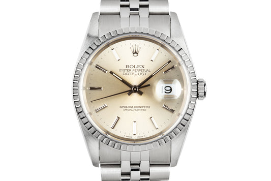 1991 Rolex DateJust 16220 Silver Dial