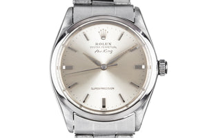 1964 Rolex Air-King 5500 with SWISS only Silver Dial