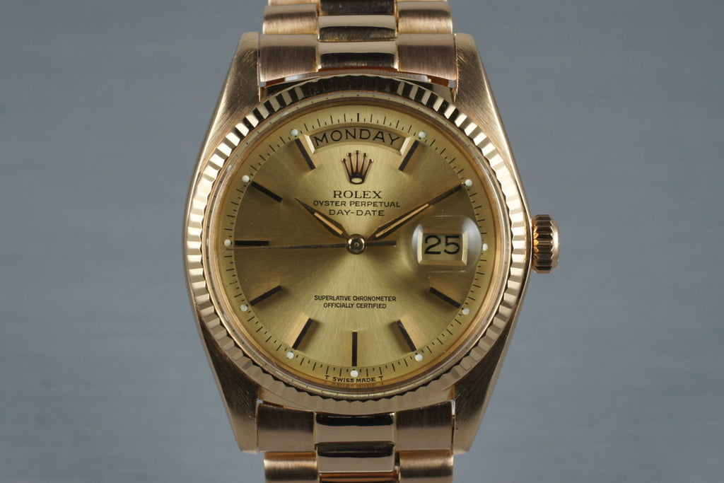 1972 Rolex 18K Rose Gold Day-Date 1803