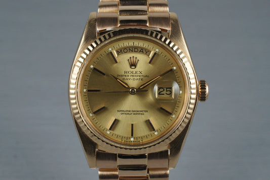 1972 Rolex 18K Rose Gold Day-Date 1803