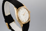 1959 Rolex 18K YG Oyster Perpetual 1013 with SWISS Only Silver Non-Luminous Dial