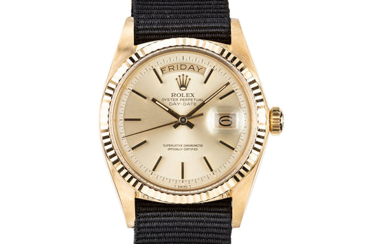 1972 Rolex 18K YG Day-Date 1803 with Box and Papers