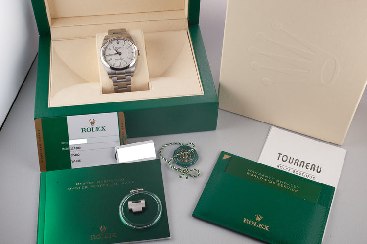 2019 Rolex Oyster Perpetual 114300 with Box and Papers