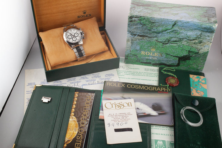 1997 Rolex Zenith Daytona 16520 White Dial with Box and Papers