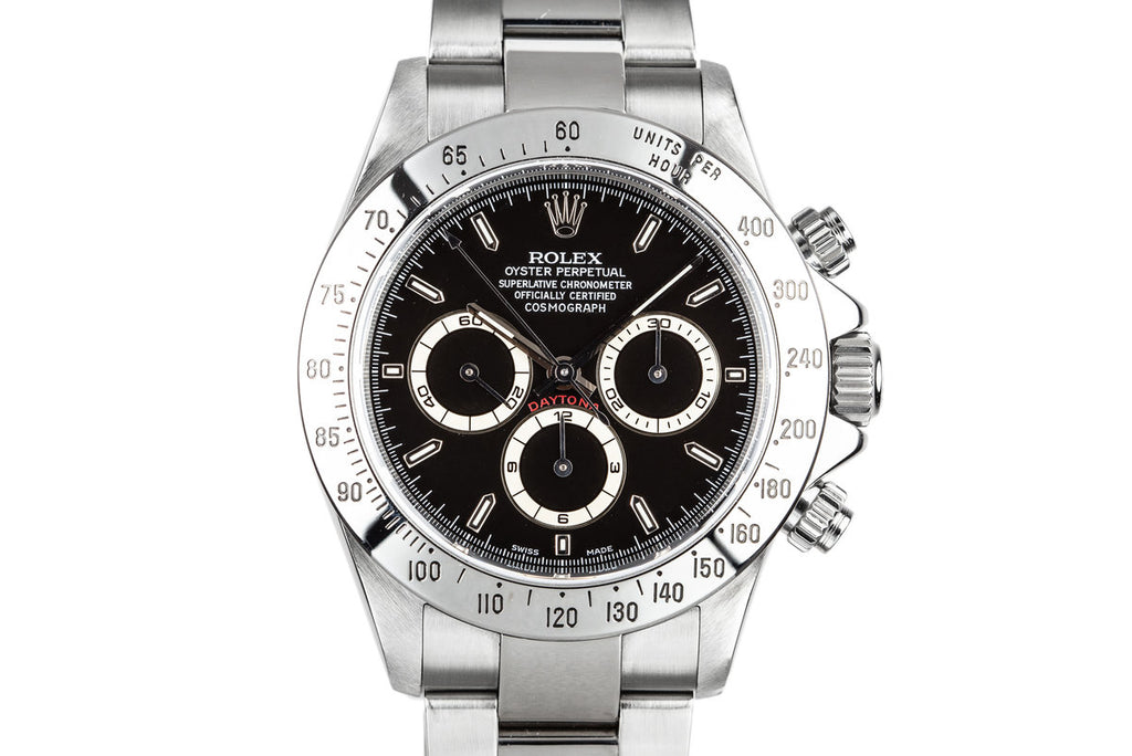 1999 Rolex Zenith Daytona 16520 Black Dial with Box and Papers