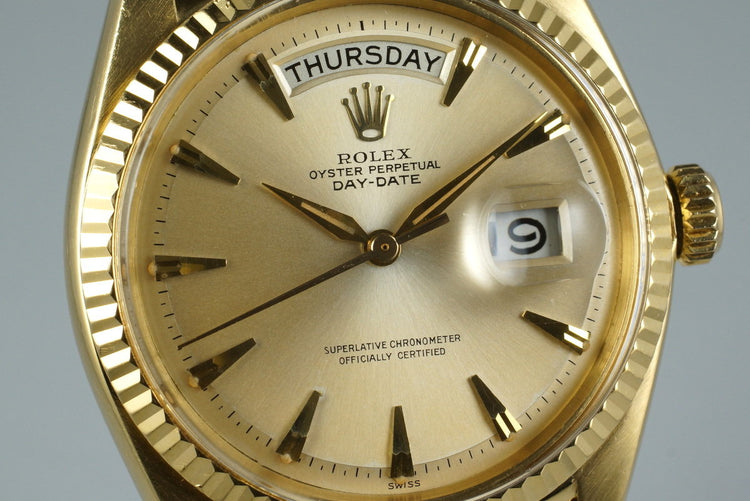 1961 Rolex YG Day-Date 1803 with Box and Papers