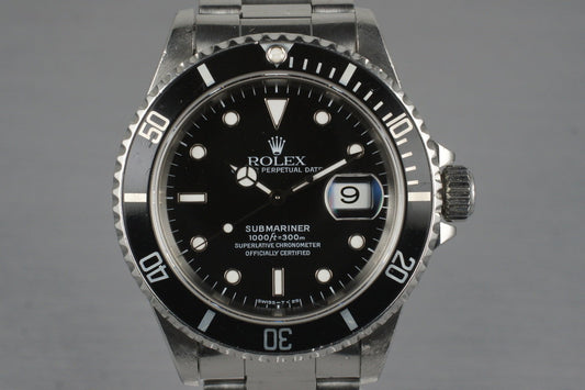 1995 Rolex Submariner 16610 with Box and Papers