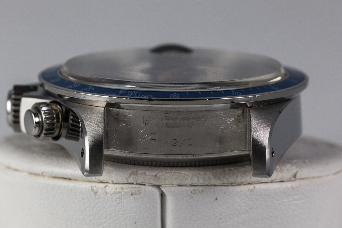 Tudor 7149/0 — Blue and Grey Dial. · Photo: HQ Milton · © HQ Milton, used with permission · Source: https://hqmilton.com/products/1973-tudor-monte-carlo-7149-0
