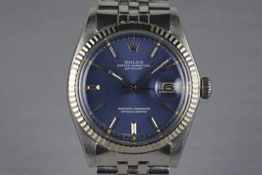 1972 Rolex DateJust 1601 Blue Sigma Dial