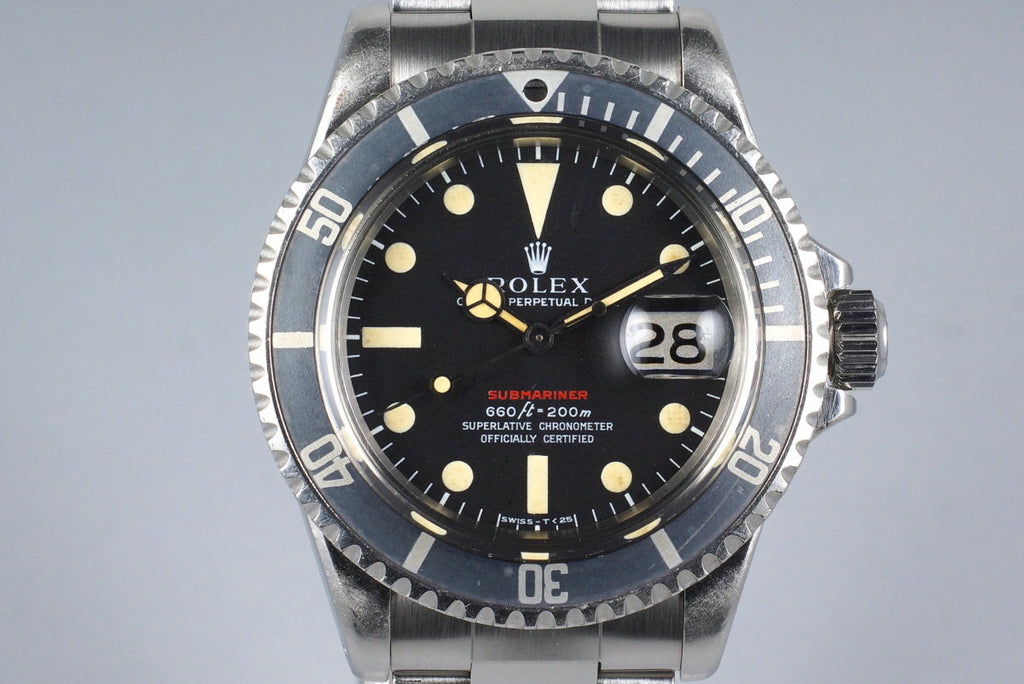 1972 Rolex Red Submariner 1680 Mark IV Dial with Box and Papers