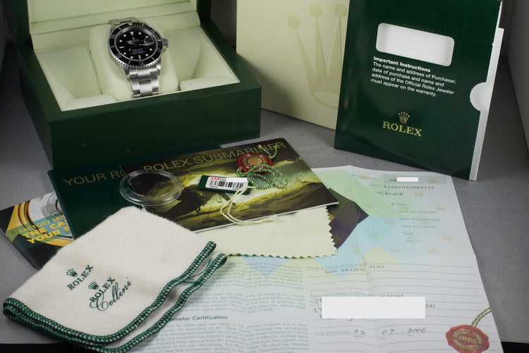 2005 Rolex Submariner 16610 with Box and Papers