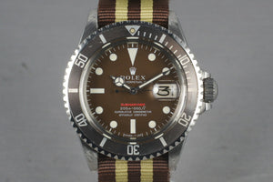 1969 Rolex Red Submariner 1680 Meters First Mark 3 BROWN dial
