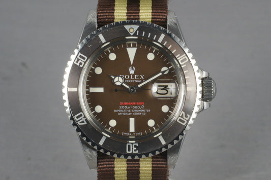 1969 Rolex Red Submariner 1680 Meters First Mark 3 BROWN dial