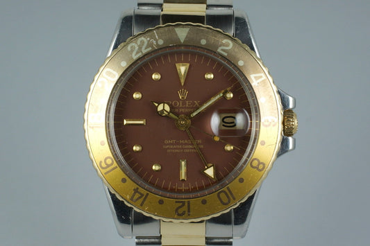 1972 Rolex Two Tone GMT 1675 Root Beer Dial
