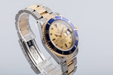 2000 Rolex 18k & Stainless 16613 Champagne Serti Dial Box & Papers