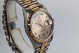1995 Rolex Two Tone Day-Date 18239B with Diamond Dial and Tridor President Bracelet