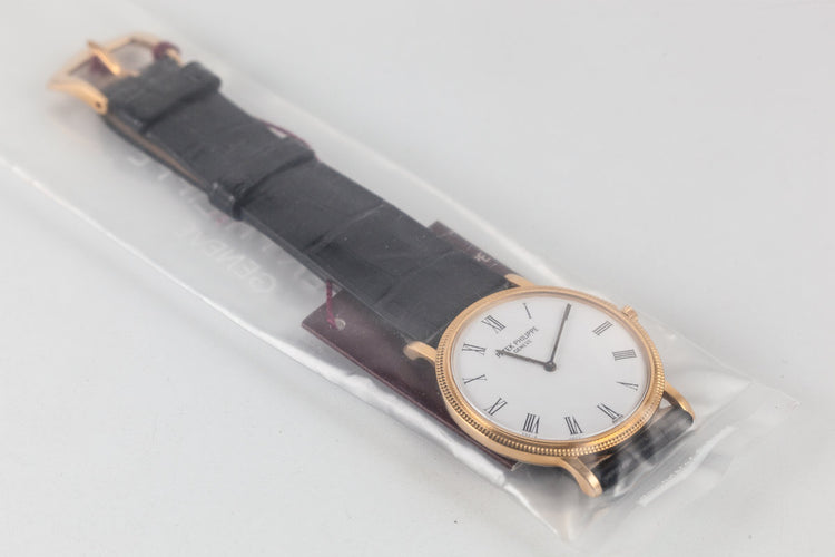 1977 Patek Philippe Calatrava 3520 Sealed from Patek Service Center with Box and Papers
