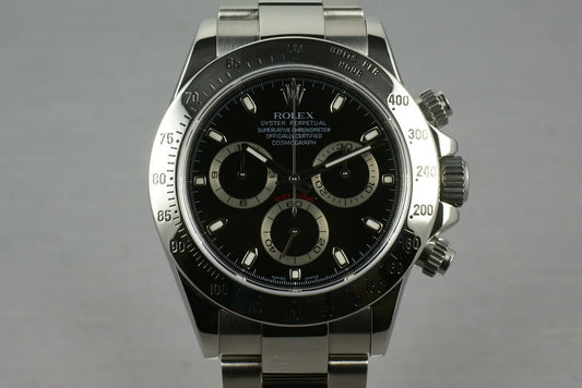 Rolex SS Daytona 116520 Black Dial V serial with papers