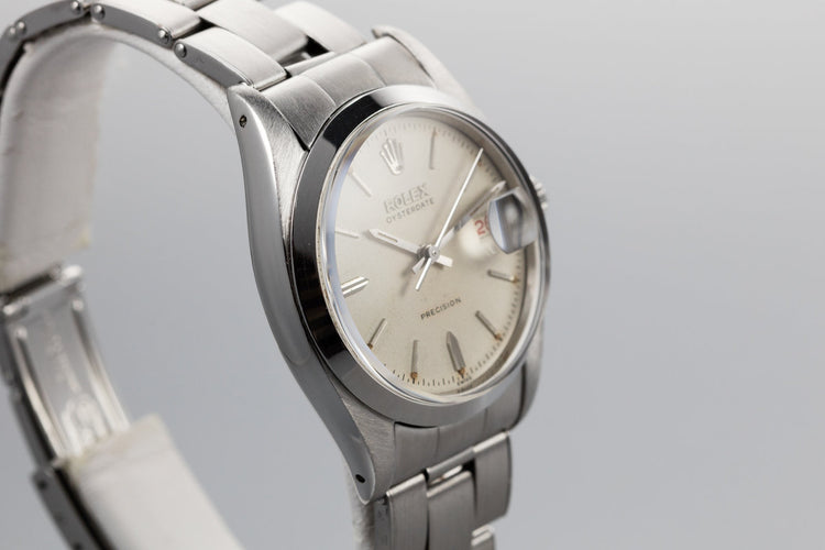 1957 Rolex OysterDate 6494 White SWISS Only Dial with Roulette Date Wheel