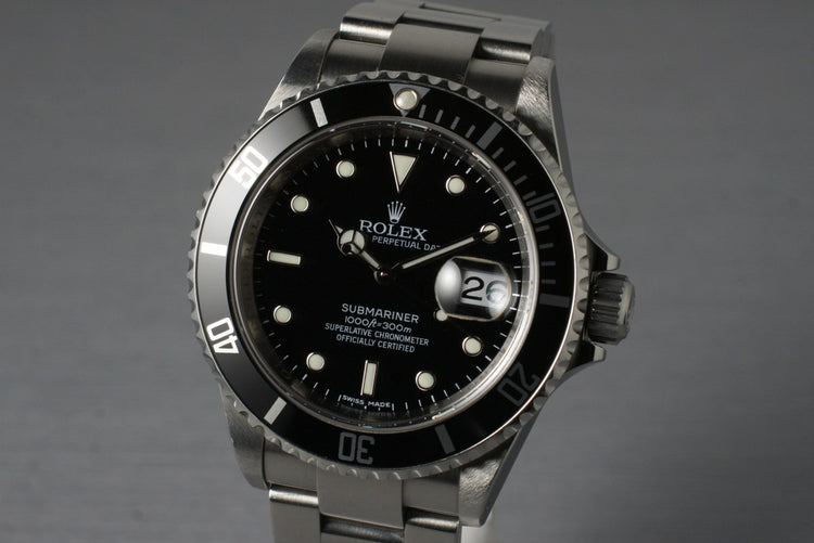 2009 Rolex Submariner 16610 with Box and Papers