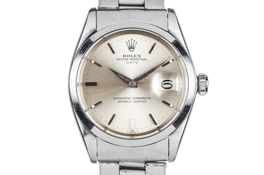 1964 Rolex Date 1500 Silver Dial