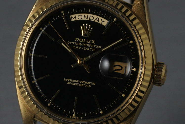 1970 Rolex YG Day-Date 1803 with Black Dial
