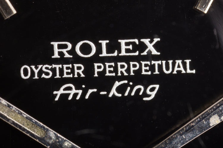 1972 Rolex Oyster Perpetual Air King Precision 5500 Glossy Black Dial