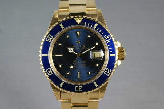 Submariner 18K  16808 Blue Nipple Dial