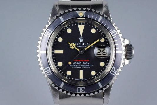 1972 Rolex Red Submariner 1680 Mark IV Dial