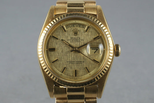1972 Rolex Vintage 18K YG President 1803 with Sigma Dial