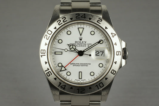 2002 Rolex Explorer II 16570 White Dial with Papers