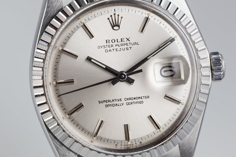 1973 Rolex DateJust 1603 Silver Dial with Service Papers