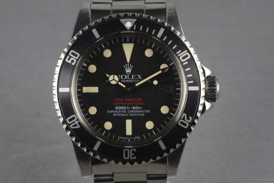 1972 Rolex Double Red Sea Dweller 1665 Mark IV with 2010 Rolex Service