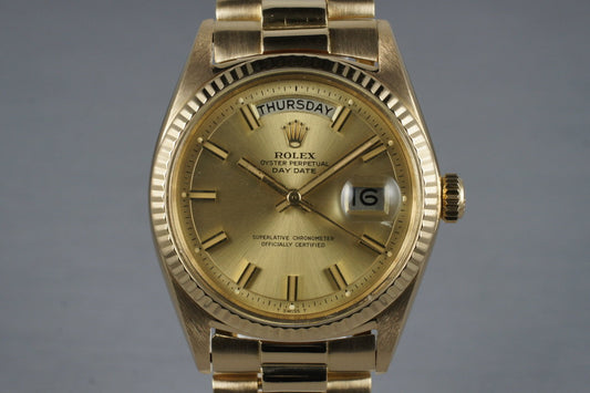 1964 Rolex YG Day-Date 1803 ‘Wide Boy’ Dial