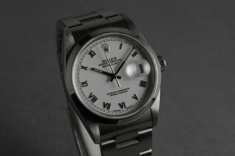 Rolex Stainless Steel Datejust 16200 with Box and Papers