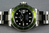 Rolex Green Submariner 16610 LV with Box and Papers