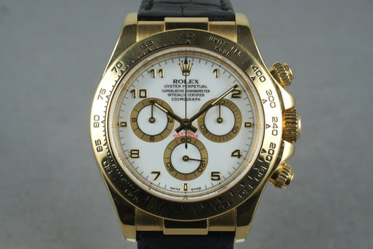2002 Rolex 18K YG Daytona 116518 with Box  Papers