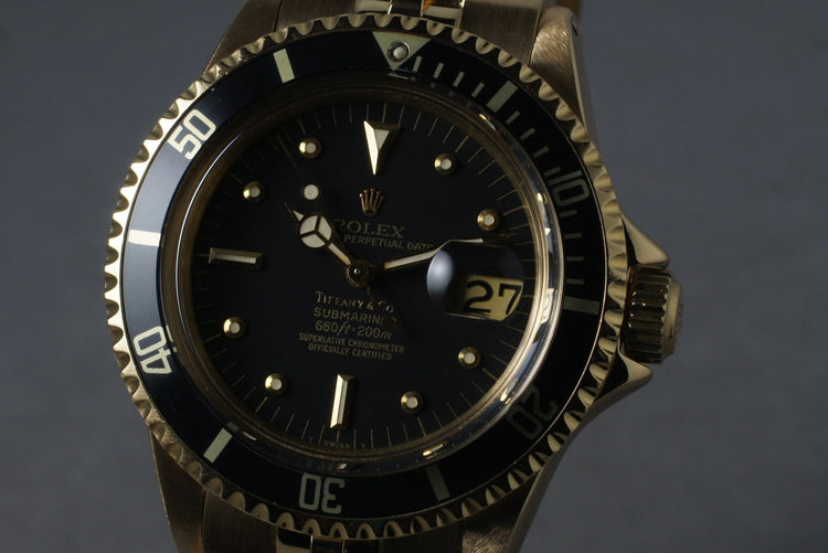 1969 Rolex 18K  Submariner 1680 with Tiffany and Co Dial