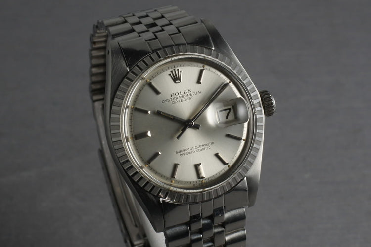 Rolex Stainless Steel Datejust 1603 Silver Dial