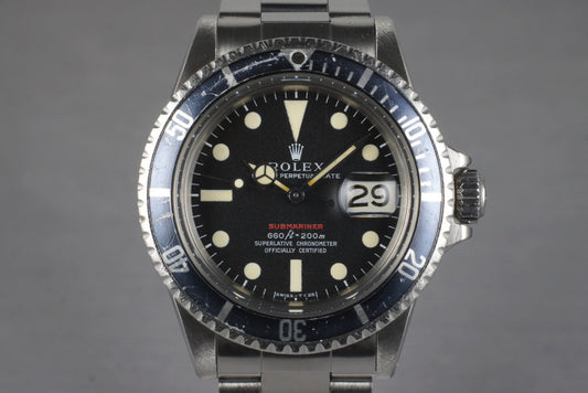 1970 Rolex Red Submariner 1680 Mark IV