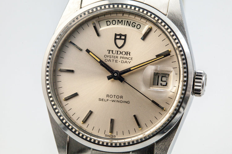 1980's Tudor Date-Day 94710 Silver Dial with Box and Papers