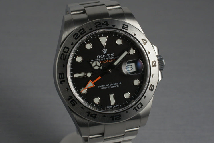 2010 Rolex Explorer II 216570 with Box and Papers