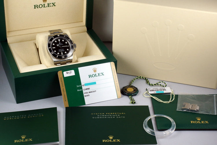 2016 Rolex Submariner 114060 with Box and Papers