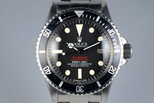 1975 Rolex Double Red Sea Dweller 1665 Mark IV Dial
