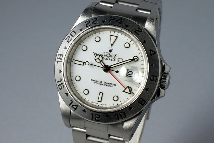 1997 Rolex Explorer II 16570 White Dial