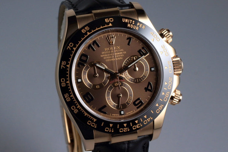 2013 Rolex RG Daytona 116515 Chocolate Arabic Dial with Box and Papers