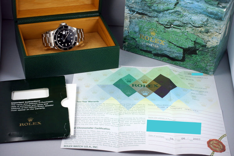 2006 Rolex Submariner 16610 with Box and Papers