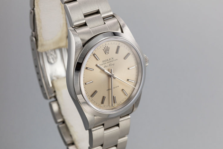 1995 Rolex Air-King 14000 Silver Dial with Service Papers