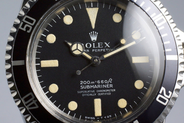 1967 Rolex Submariner 5512 4 Line Meters First Dial